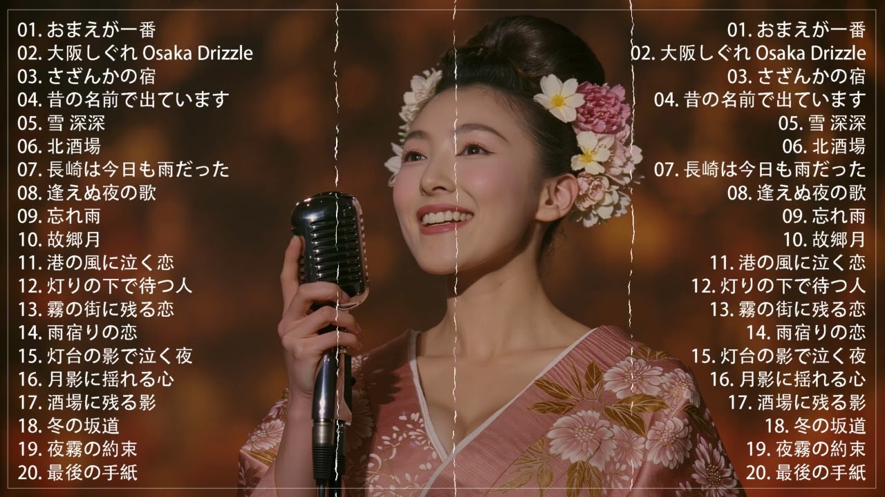 日本演歌演唱會 🎶🥂☘ 古くていい曲 ☘ 日本演歌 の名曲 メドレー ☘☘ 日本の演歌はメドレ