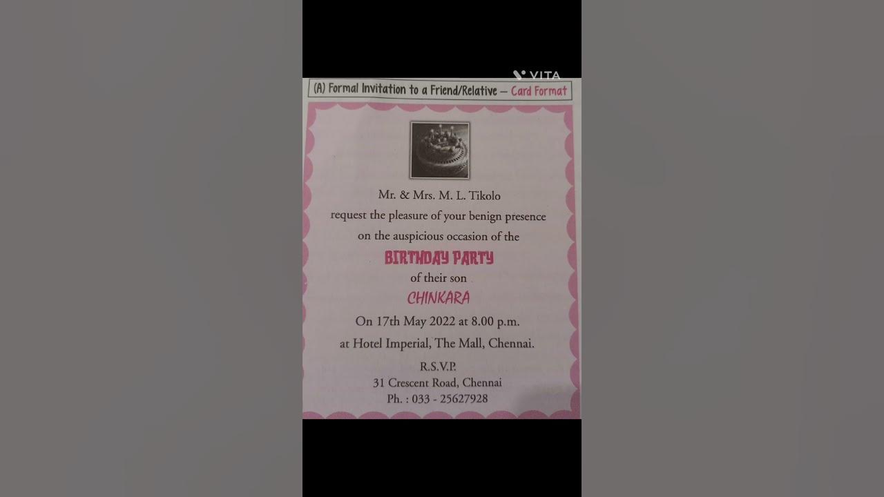 Formal Invitation Class 12 study cbseboard YouTube formal-invitation-class-12-study-cbseboard-youtube