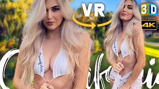 CUTE BLONDE GIRL IN CANNAFORNIA BIKINI - VR 4K 180/360 VIRTUAL REALITY