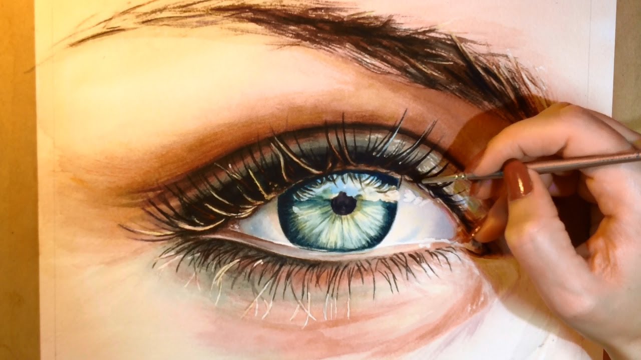 How to Paint a Realistic Eye - Watercolor Portrait Tutorial - YouTube