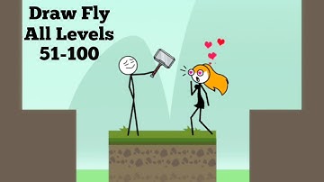 Draw Fly (WEEGOON) - Gameplay Walkthrough - All Levels 51-100 - Funny Stickman Brain Puzzle Game