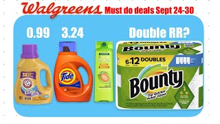 Walgreens Must do Deals sept 24-30|| 0.99 Arm&hammer and possible cheap Charmin and bounty