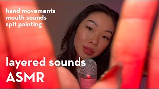 ASMR | layered triggers to fall asleep to 😴 | hand movements | mouth sounds | spit painting