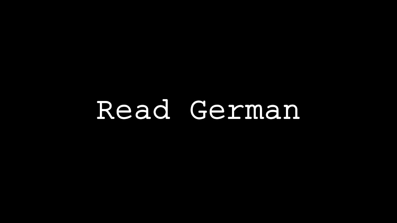 Read German YouTube