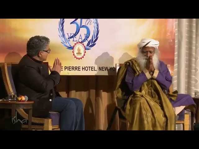 Ancient Wisdom in Modern Times - Deepak Chopra and Sadhguru, moderated by Ms. Chandrika Tandon class=