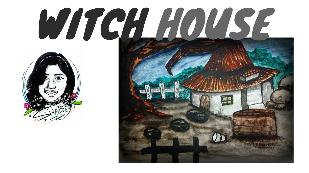 WITCH HOUSE PAINTING | WATER COLOUR | Sketchy Shabby