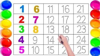  1 to 25 Counting writing and reading #learnig 