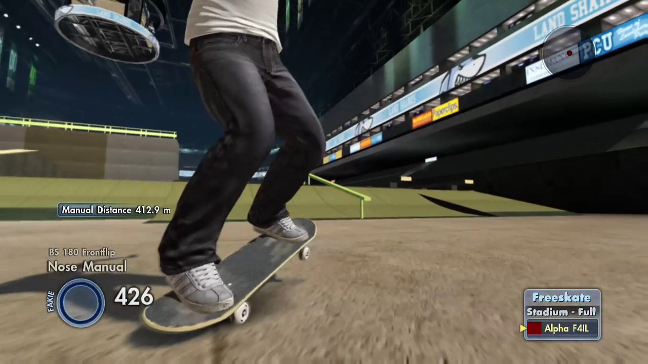 SKATE 3 -  UNNOFICIAL WorldReKord! Longest time recorded performing a nose manual!