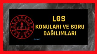 2024 LGS Konuları , 2024 LGS Soru Dağılımı, LGS Konu Takip Çizelgesi | PDF #güncel (MEB)