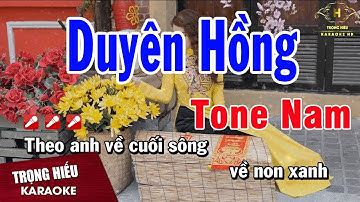 Karaoke Duyên Hồng Tone Nam Nhạc Sống | Trọng Hiếu