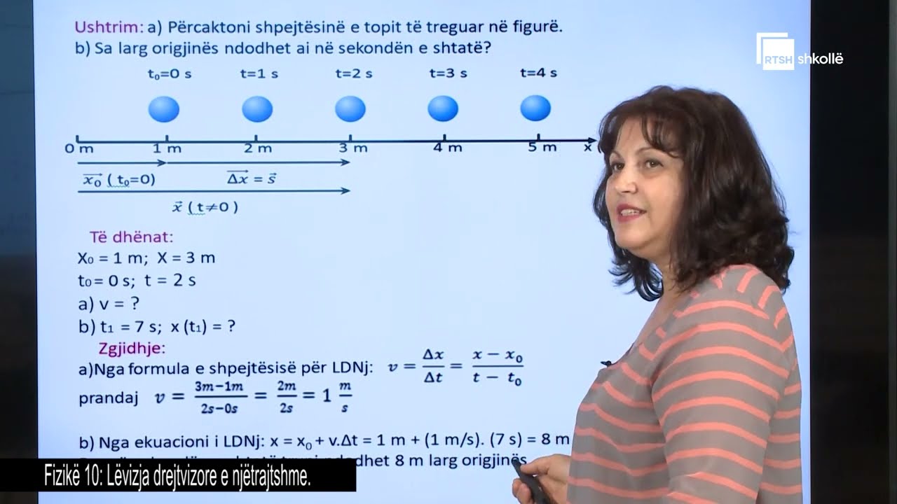 Lëvizja drejtvizore e njëtrajtshme| Fizikë 10