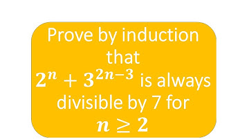 Mind-Blowing Induction Proof: Why 2^𝑛+3^(2𝑛−3) is Always Divisible by 7