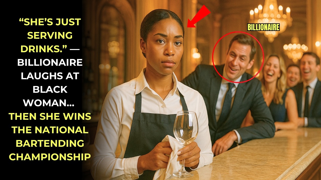 «Она просто разносит напитки». — Миллиардер смеётся над чернокожей женщиной… А потом она выигрыва...
