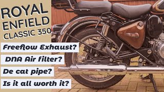 Royal Enfield Classic 350, DNA filter, De cat, Freeflow exhaust, Is it worth it?