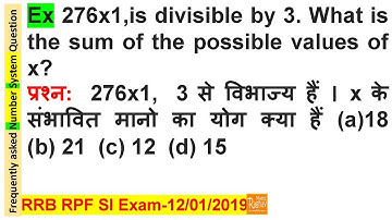 276x1, is divisible by 3. What is the sum of the possible values ​​of x
