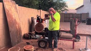 Junk yard dawg Echo 7310 saw build.  Machine and port work modified muffler