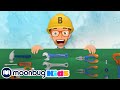 Learn about tools with blippi   trains for children  train song  moonbug for kids