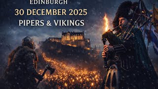 Edinburgh Torchlight Procession Parade 2025 | Bagpipes, Vikings & Ceremony 