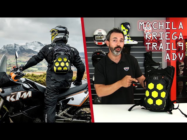 Sac à Dos Kriega Trail 9 Adventure – Étanche, Léger, Avec Compartiment Hydratation – Pour Moto Et Outdoor