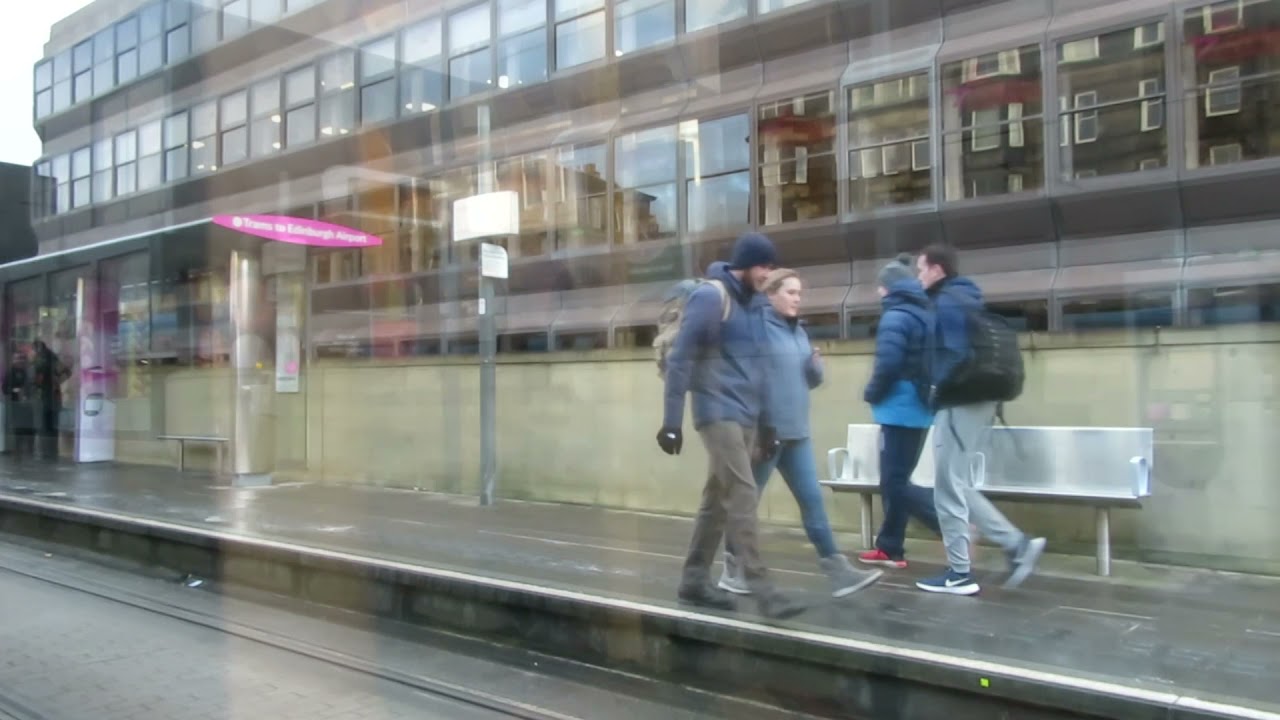 Edinburgh Tram Journey - Bankhead to Princes Street - Nov 2021