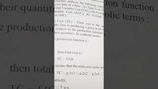 💵Cost Analysis and Control Concept of Cost MicroeconomicsTheory of cost mcom bcom#shorts#viral#exam
