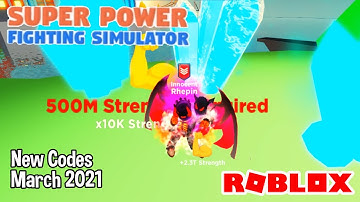 Roblox Super Power Fighting Simulator New Codes March 2021