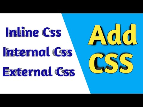 Css kese add karen in hindi | add css in html | Inline css internal css External css
