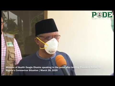 COVID-19: Minister of Health Osagie Ehanire speaks to the press after meeting President Buhari