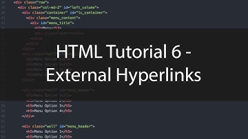 HTML Tutorial 6 - External Hyperlinks