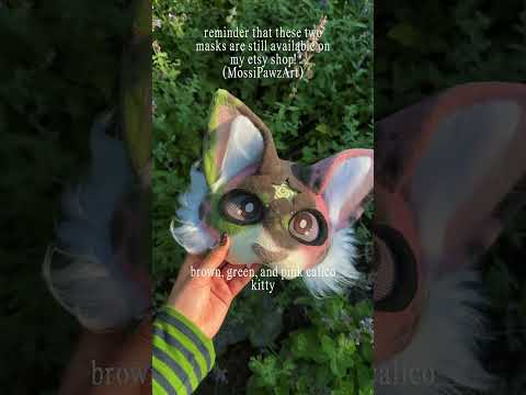 ETSY LINK IN BIO! 😸😼 #furry #catmask #maskmaker #notatherian #antizoo #shorts #quads #whimsy #fyp