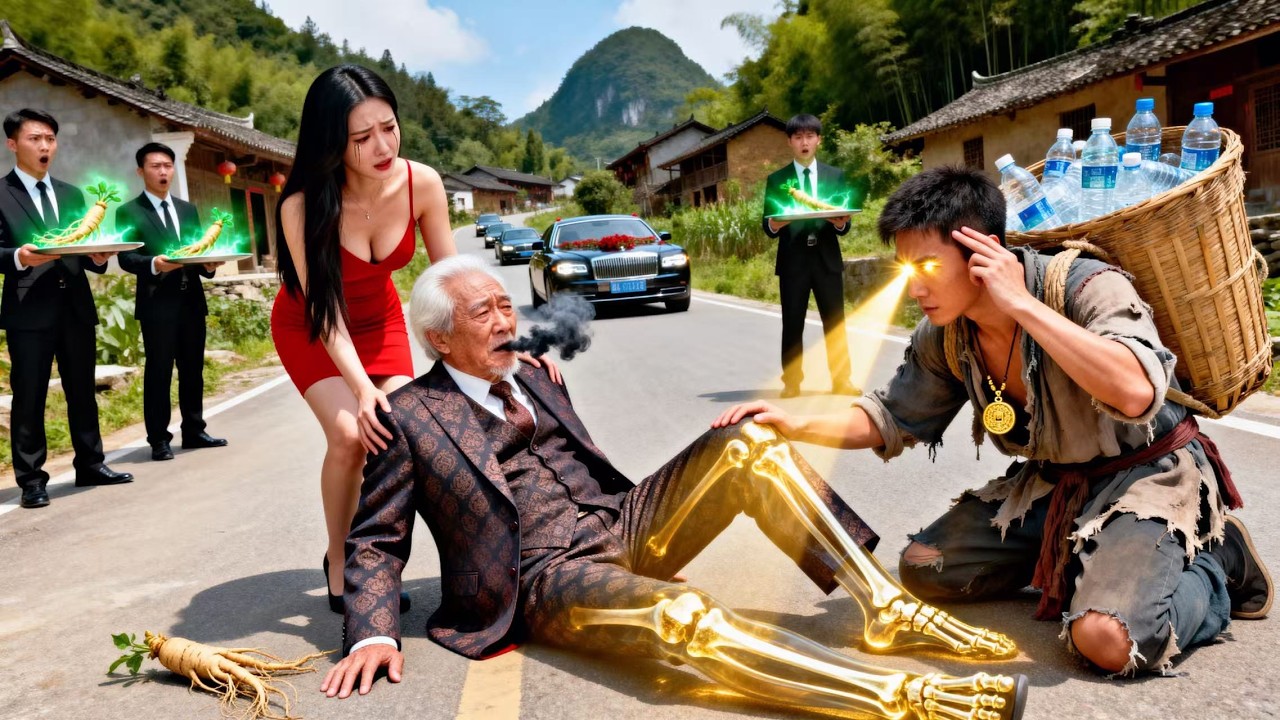 被全村嘲笑的傻子意外救下裝窮下鄉的首富，身份曝光後，兩個絕世美人爭著嫁給他，眾人當場被打臉！#短劇 #搞笑 #drama #情感 #爽文 #反转