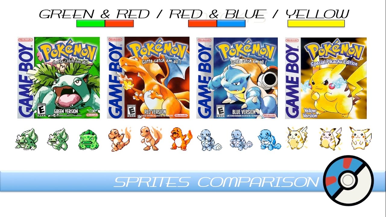 Envision Venlighed musiker Sprites Comparison (Pokemon Green, Red, Blue & Yellow) - YouTube