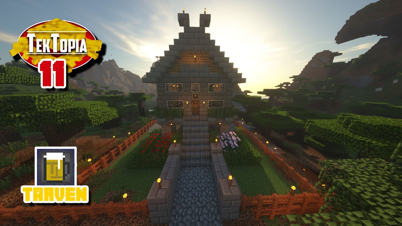 Ep.#11 - ធ្វើកន្លែងផឹកស៊ី (Tavern) - Minecraft Tektopia 2021 - YouTube
