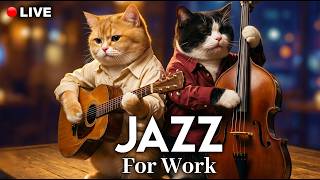 🔴 On Air Now: Power Focus Jazz 🎷 Work, Study & High Productivity Music | Jazz Meowlody screenshot 5