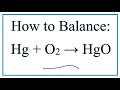 Balancing Chemical Equations and Atoms