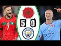 مباراة تاريخية منتخب المغرب يهزم مانشستر سيتي 5 0 هالاند ضد المغرب 