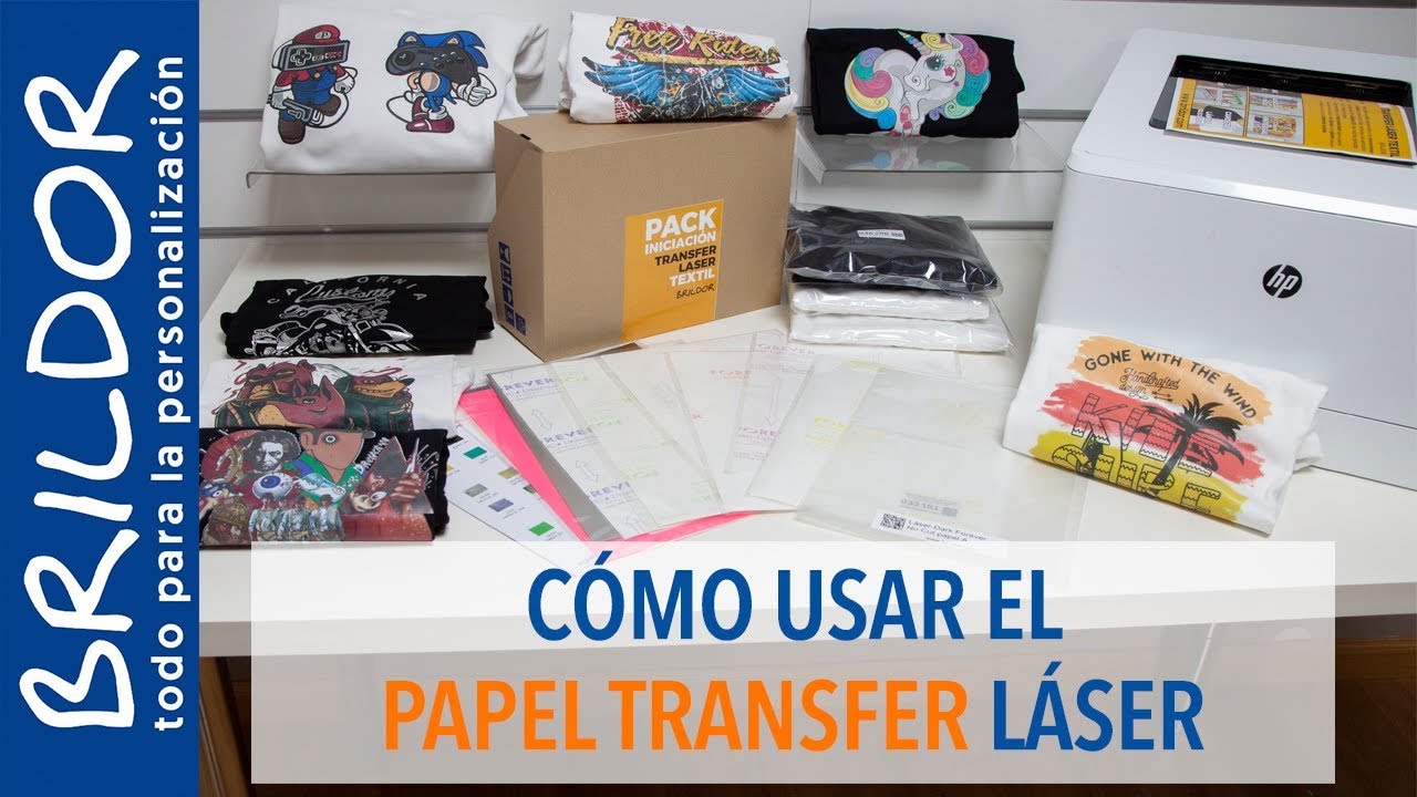 APLICAR el TRANSFER laser en CAMISETAS - YouTube