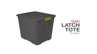 sterilite 20 gallon latch tote orange