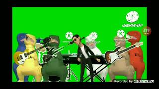 Candace Flynn, Coach Joe and The Dinosaurs Band in Plotagon Green Screen