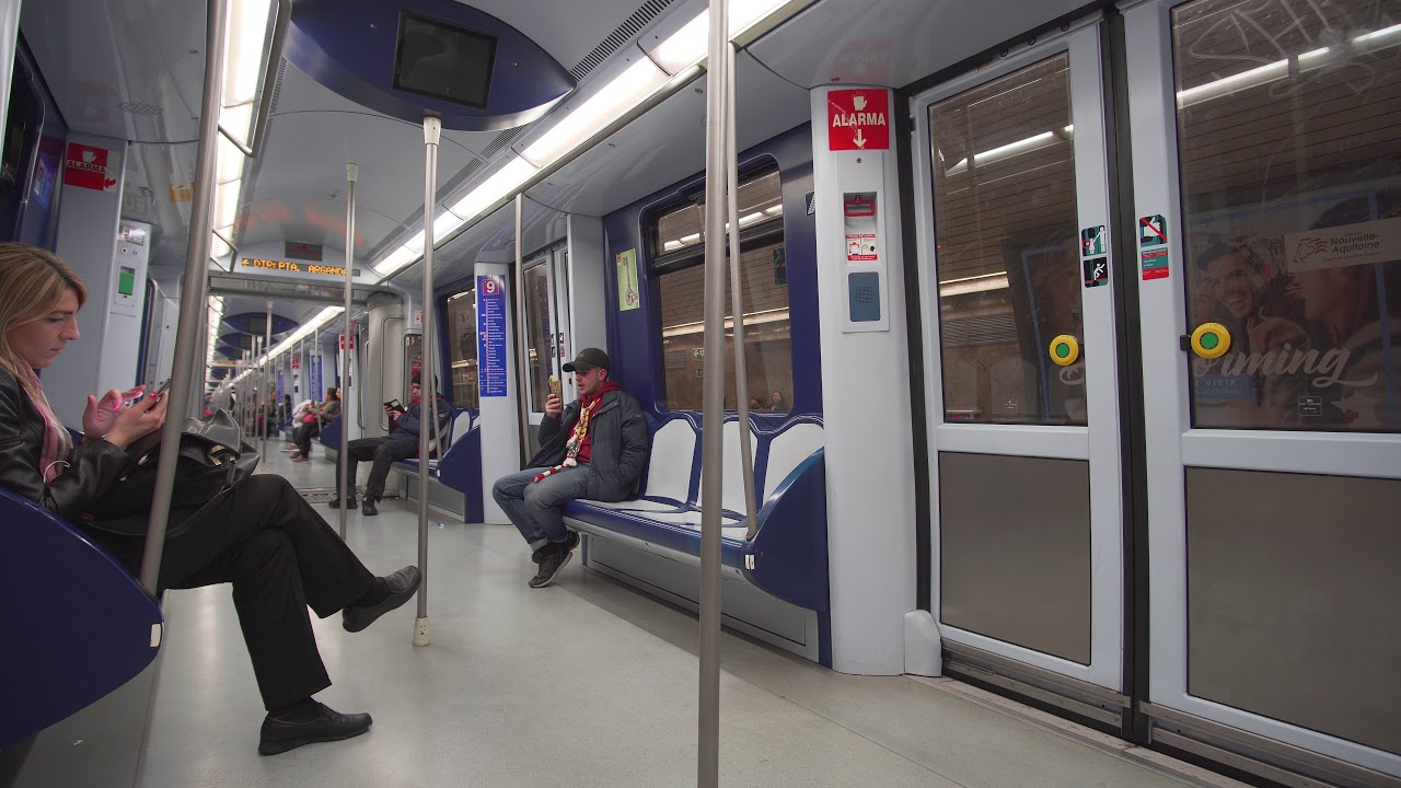 Spain, Madrid, 2X Metro ride from Plaza de Castilla to Ventas