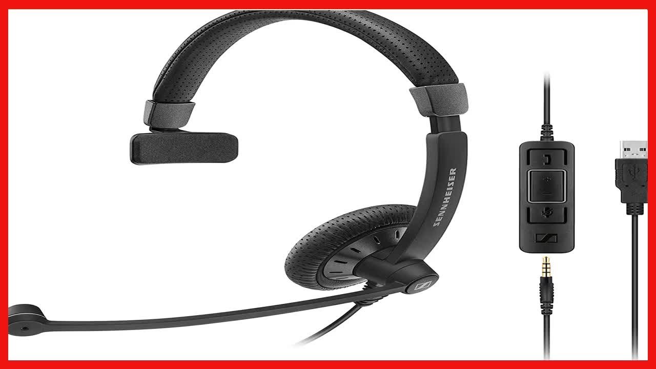 Sennheiser SC 45 USB MS (507083) - Single-Sided Business Headset | For Skype for Business