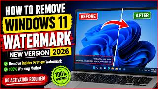 How to Remove New Windows 11 Watermark (2026) | Remove Windows Insider Preview Watermark Permanently