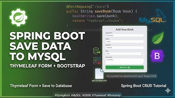 13. Spring Boot Save Data to MySQL with Thymeleaf Form and Bootstrap