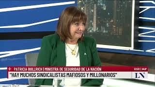 Patricia Bullrich, ministra de seguridad de la Nación: 