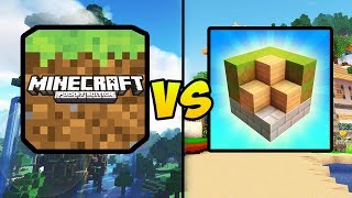 "MINECRAFT POCKET EDITION VS BLOCK CRAFT 3D" (Minecraft PE, BlockCraft, Mobile Games, iOS, Android) screenshot 1