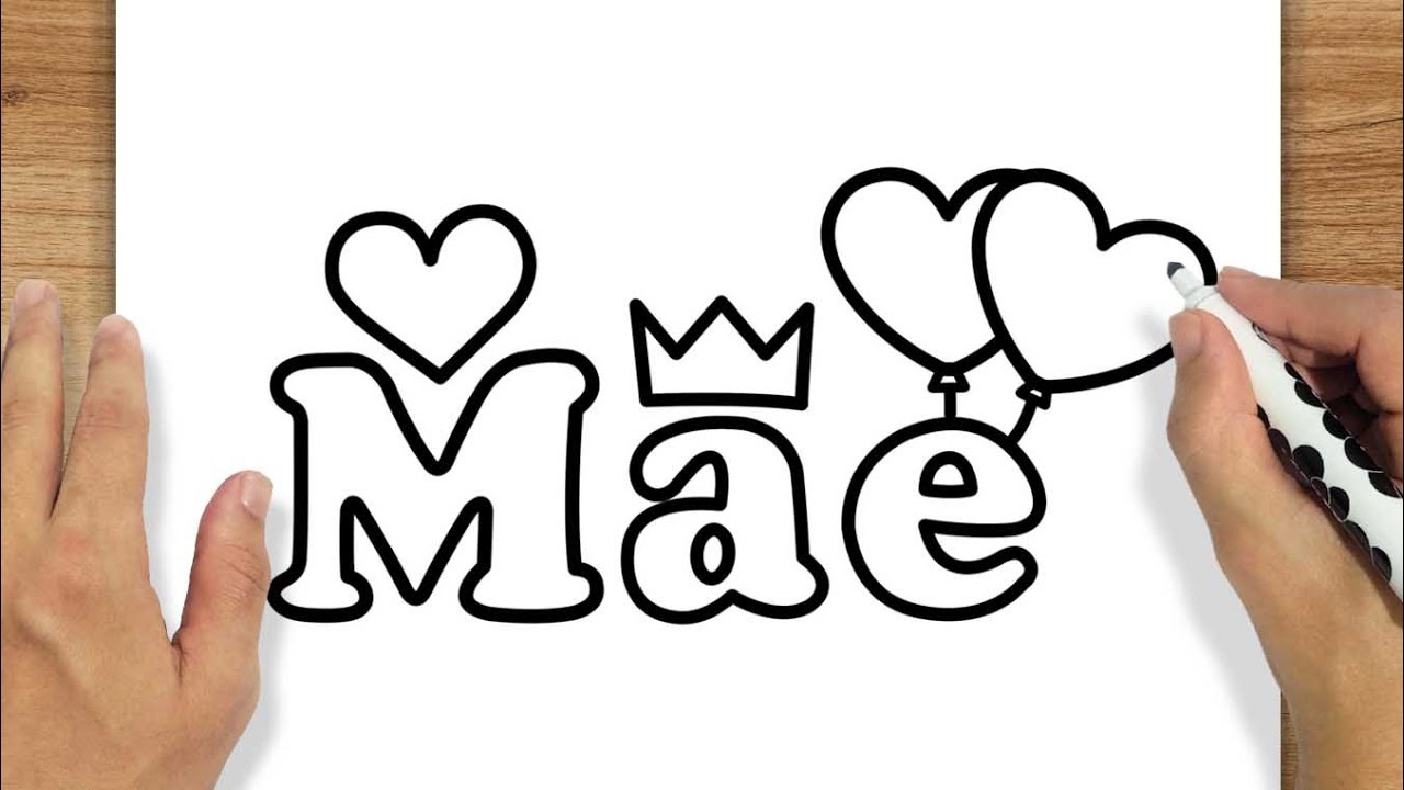 COMO DESENHAR MÃE PARA O DIA DAS MÃES