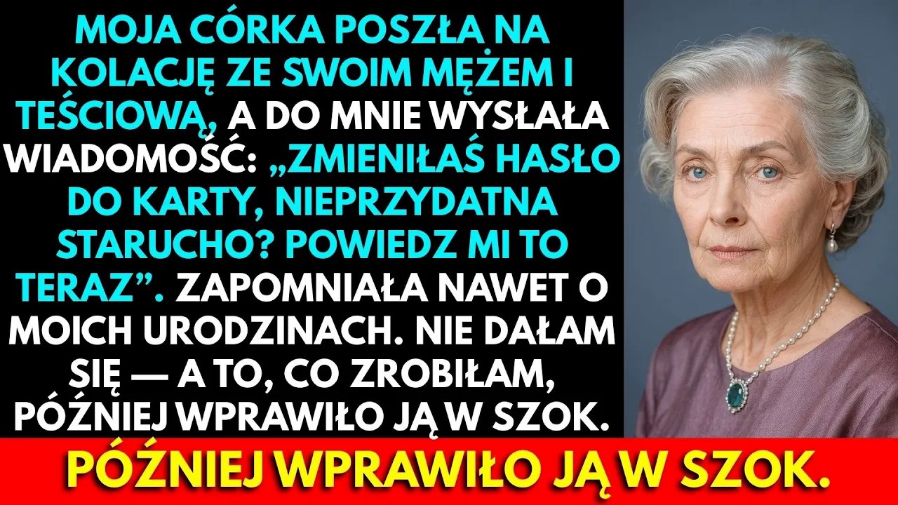 W dniu moich siedemdziesiątych urodzin obudziłam się w ciszy, która najpierw osiada na ścianach, zanim dotknie ziemi. Zaparzyłam herbatę i czekałam na ten jeden telefon, który naprawdę się liczył....