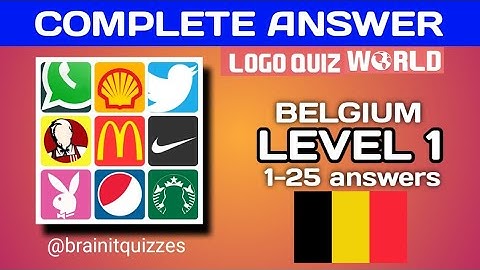 Logo Quiz World, Belgium level 1 answers #logoquiz @brainitquiz