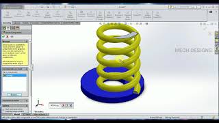 Solidworks tutorials || How to design a Dynamic spring (varying pitch)