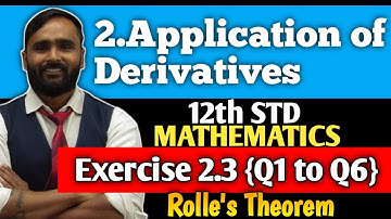 12th MATHEMATICS |2.APPLICATIONS OF DERIVATIVES | Exercise 2.3 | Q1 to Q6 | PRADEEP GIRI SIR